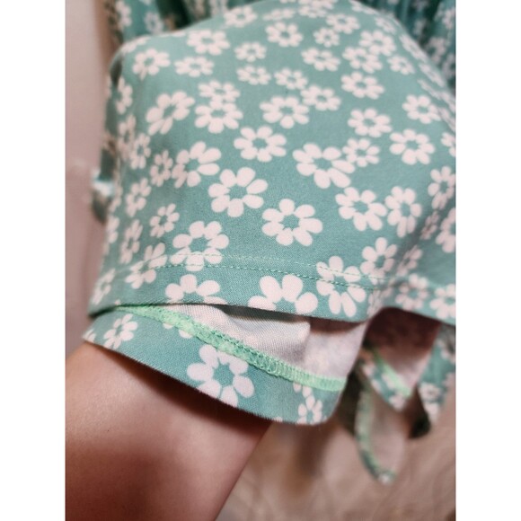No Boundaries Girls Medium 7-9 Mint Green Dress Babydoll Floral Cottage Prairie - Picture 4 of 16